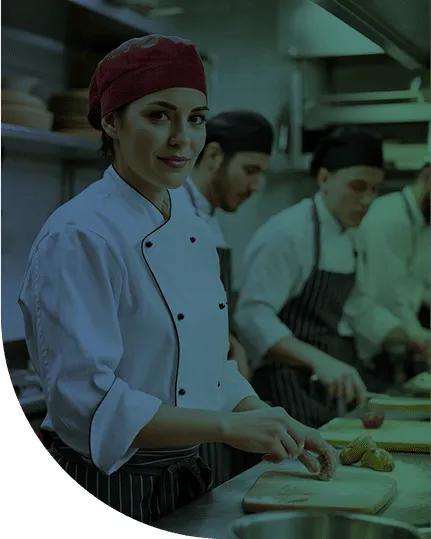 Chef in cucina professionale